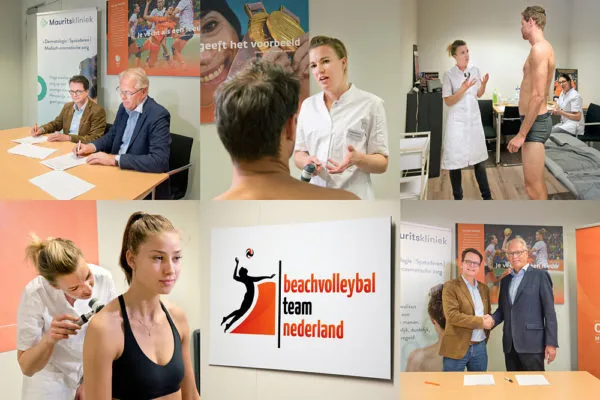 beach volleybal team nederland - huidonderzoek